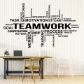 Office Wall Vinyl Art Decor - Teamwork Decals Motivational Inspirational Quotes Sayings - Team Work Stickers Decoration Postive Words Letterings 22''x35’’INCHES. 