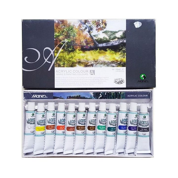 Marie's Acrylic Painting Colors - 12 colors set