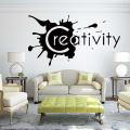 Size:  2 x 1 Feet - Creativity Office Workers motivational quote Wall Stickers vinyl for boys, girls, office, room, home Decor Lovers - Black color - Rising Arts. 