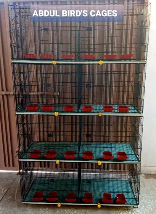 8 portion Folding Cage Best quality from Abdul Birds Multan Same as shown 2 ft x 1.5 ft x1.5 ft