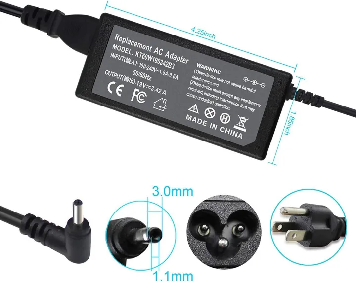 Acer%2045W%2019V%202.37A%203.0mm*1.1mm%20Laptop%20Ac%20Charger%20A13-045N2A%20A045R021L%20-%20Image%203