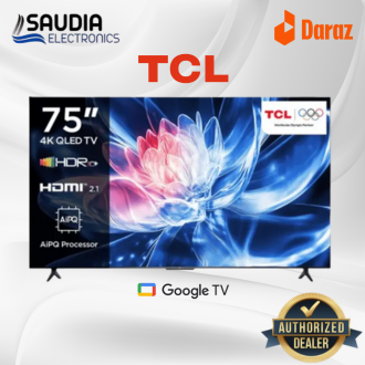 Tcl 75 INCH 75T6C Qled 4K UHD Smart Google Led Tv