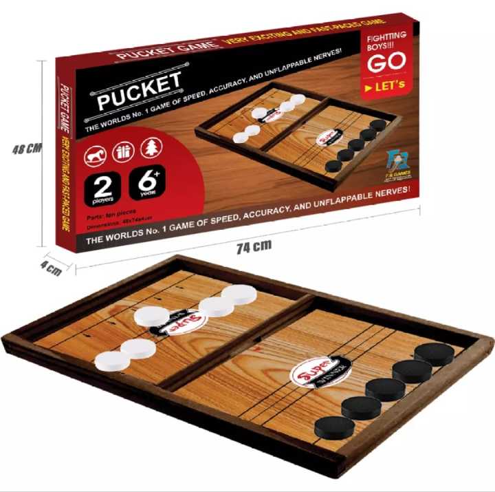 Large Pucket Board Game For Kids and Adults Faimly Game Wooden Made 2 Player Game Travel Play and Indoor Game