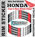 HONDA Pridor Rim Decoration Sticker. 