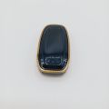 Audi E-tron TPU Remote Key Cover Black-Pure Gold. 