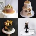 5Pcs/Pack Golden Silver Balls Birthday Cake Topper Cupcake Toppers Party Supplies. 