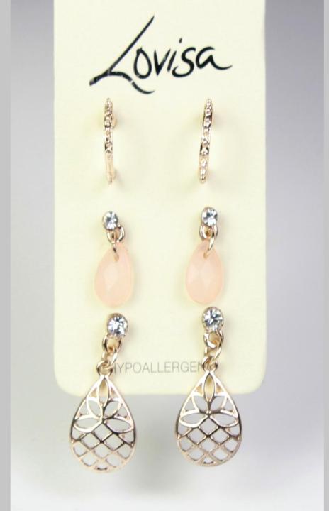 Lovisa%20Pine%20Drop%20Earrings%20Gold%20Plated%20Fashion%20HYPOALLERGENIC%20Jewelry%20Pack%20Of%203%20%20For%20Girls,%20Women,%20Her%20High%20Quality%20-%20Image%203