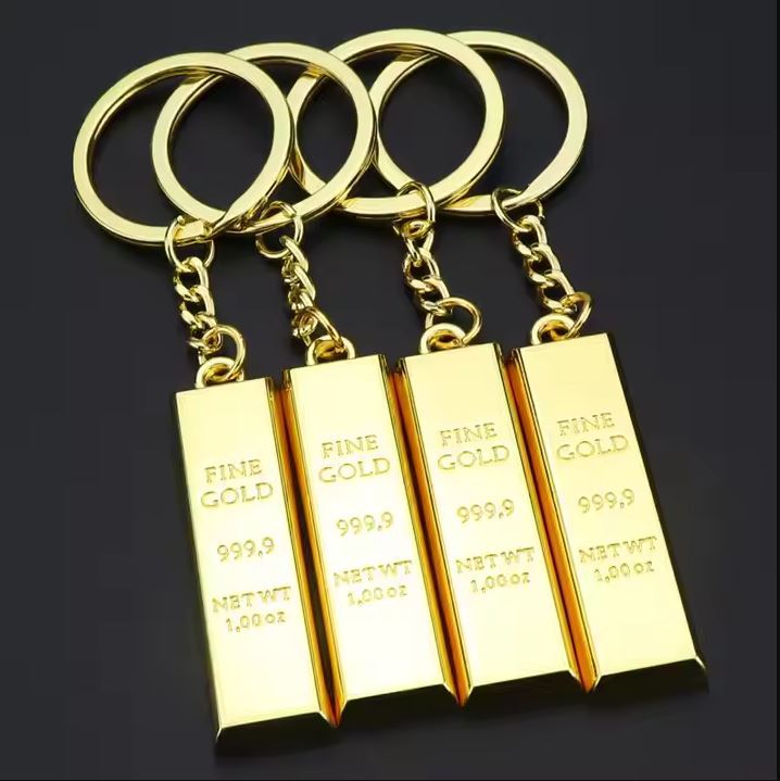 Gold Bar Keychain