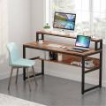 Office Table Work Desk Computer Laptop Table with Storage Shelves Study Table. 