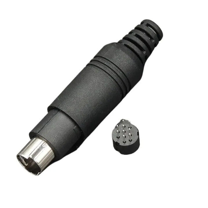 1pc%209%20pin%20Male%20Mini%20Din%20Connector%20soldering%20-%20Image%202