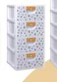 3 & 4 Layer Drawers - Printed Cabinet Baby Clothes & Toys Storage. 