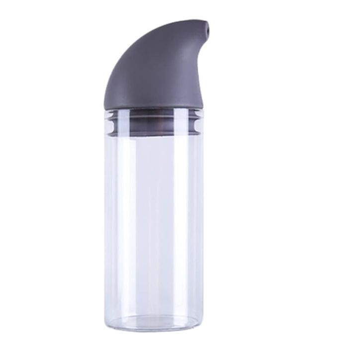 Techmanistan 160ml Glass Oil Bottle Glass Olive Oil Dispenser Bottle, Mini Household Olive Oil Dispenser Bottle, Glass Silica Gel Small Oil Can with Lid, Oil Bottle