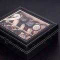 DecorZone 6/10/12/8 Grids Watch Box PU Leather Watch Case Holder Organizer Storage Box for Quartz Watches Display Best Gift. 