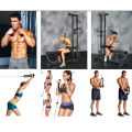 Handle Cable Pull Down the Horizontal Triangle Rope Horizontal Two-head Muscle Abdomen Side Traction Rope Heavy Drawing Rope Grip Workout Home Cable Attachment Handle Gym Press Tension Nylon Rope (Black/Red). 