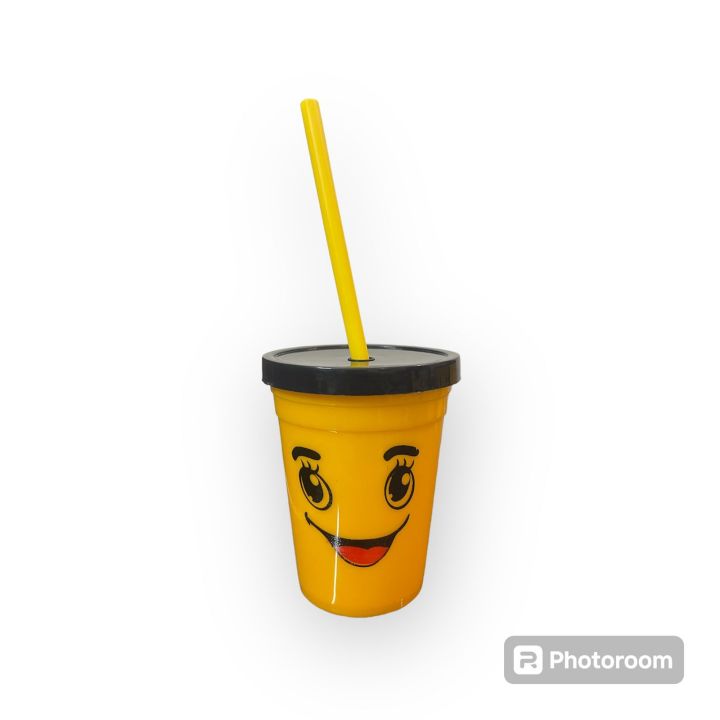 Small Size Emoji Glasses with cap and straw
