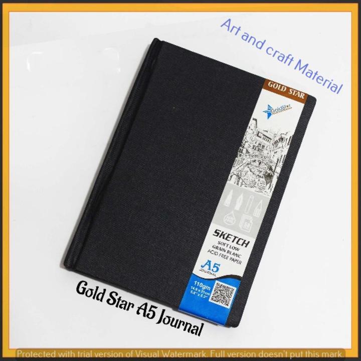 Journal/ Hard Binding A-5 Sketch Book 58 Off White Cartridge Paper For Drawing, sketching, shading, Pen & ink, Charcoal Pencil work and Charcoal Stick Work