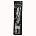 SILVER COLOR SPIRALS DESIGN CANDLE SET - PACK OF 6 CANDLES - CANDLES FOR CAKE DECORATION. 