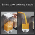 Easy Press Kitchen Wall Mounted Food Storage Container Cereal Dispenser Oatmeal Wall Mounted Container Cereal Dispenser For Oatmeal Cereal Spices Dry Fruits and other food items - In 1000ml, 1500 ml. 