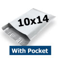 Courier Shipping Flyer Bags with Address Pocket - Packaging Flyers with Pouch Label. 