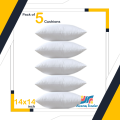 White Sofa Cushions Pack of 5 Filled with Imported Ball Fiber Polyester. 