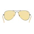 Ray-Ban Aviator Metal Black Frame Yellow Photochromic Lenses-RB3025-90664A-58. 
