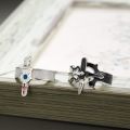 Valentine's Day Matching Vintage Cross Couple Rings Personality Trend Hip Hop Style Adjustable Rings for Men Women Fashion Jewelry. 