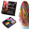 12 Colors Non-toxic Temporary Salon Kit Pastel hair Chalk Pastel color Chalk For Hair Use. 