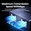 【New in】UGREEN 1000Mbps RJ45 Splitter 1 to 2 Ethernet Adapter Lan Connector rj45 Splitter Switch Coupler for PC Laptop TV Box Router. 