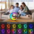 Big size G-Shape: RGB Clock Lamp & Bluetooth Speaker with Wireless Mobile Charging, Alarm set,. 