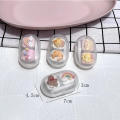 Cute Design contact lens case Fashionable Travel-Friendly Small Size contact case Durable Material Fresh contact cases for On-the-Go Daily Use Contact Lens Users Hygiene Maintenance Eye Care. 
