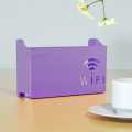 (Purple) Wall-mounted router box Office Media Decor Console Wifi Wifi box Wireless storage boxes Rack Bracket Hangings Wall Shelf. 
