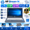 HP Stream 14 Laptop | 4GB RAM | 32GB eMMC SSD | 14" Inhes HD Display | Intel Celeron N3060 @ 1.60GHz |  Windows 10 Pro | Intel HD Graphics (Integrated) | 4-5 Hours Battery | Affordable & Reliable Daily-Use Laptop. 