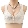 Seamless Front Closure Button Bra For Women Breathable Push Up Sport Bra Seamless Wireless Lingerie Soft Plus Size. 
