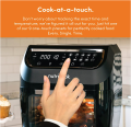 Nutricook Air Fryer Oven, 1800 Watts, Digital/One Touch Control Panel Display, 8 Preset Programs, 12 Liters, Black, 2 Years limited Warranty. 