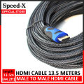 SpeedX 13.5 meter ( 15 Yards / 44.2 feet ) HDMI Cable for Laptop to LED - 1080P Max Supported - Male to Male HDMI Cable Standard. 