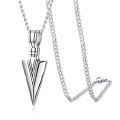 Necklace with Arrow Pendant Long Personal Security Self Defense Men Wome Stainless Steel Jewelry Chain Defence Tool s. 