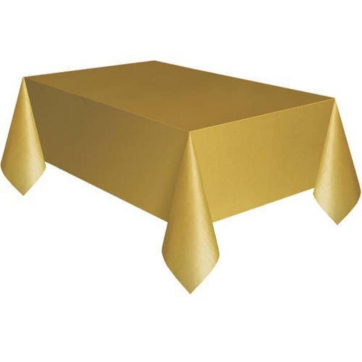 Golden Table Cover For Birthday - Anniversary Table Decoration - Party Table Sheet For Decoration