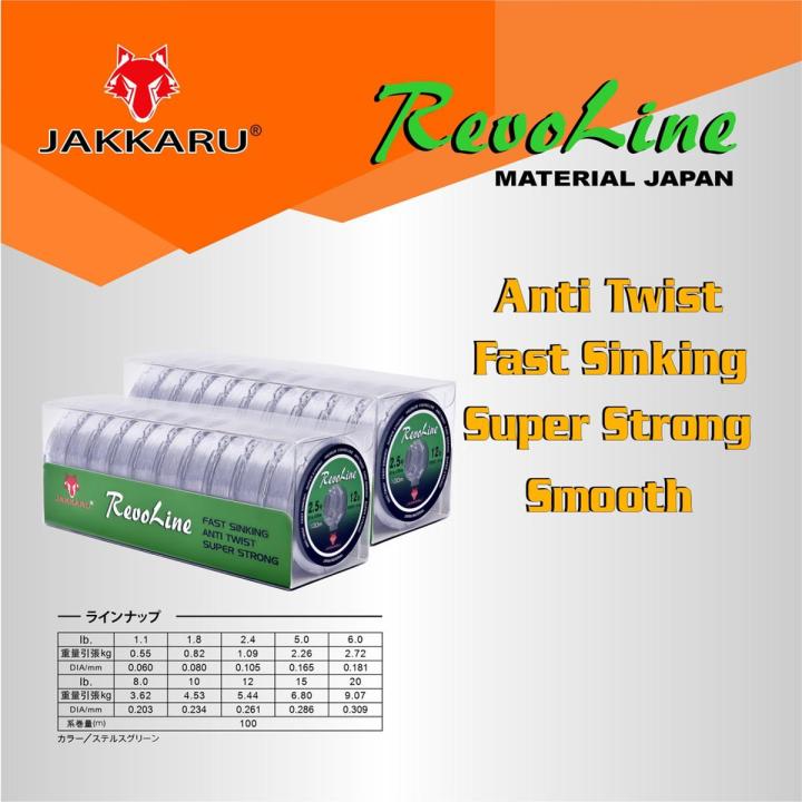 Jakkaru REVOLINE Fishing SENAR 100M (CONNECTING) | 5, 6, 8, 10,12,15,20 LB