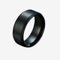 Simple Black Titanium Never Fade Band Ring For Boys & Girls. 