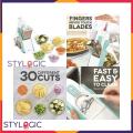 Brava Spring Slicer, Safe Slice Mandoline for Vegetables, Meal Prep & More with Thickness Adjuster, Multicolor. 