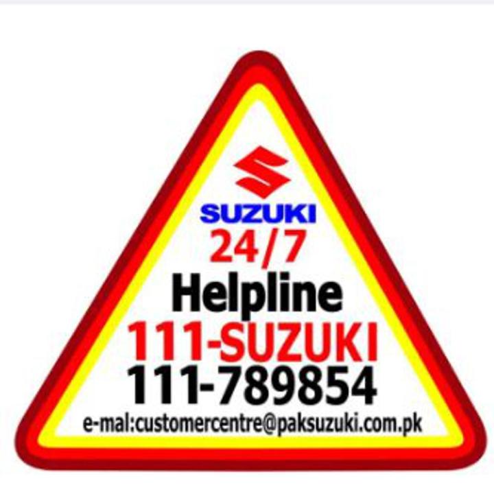 SUZUKI HELPLINE STICKERS FOR ALL SUZUKI MODELS BACK SCREEN INSIDE STICKER(customized)