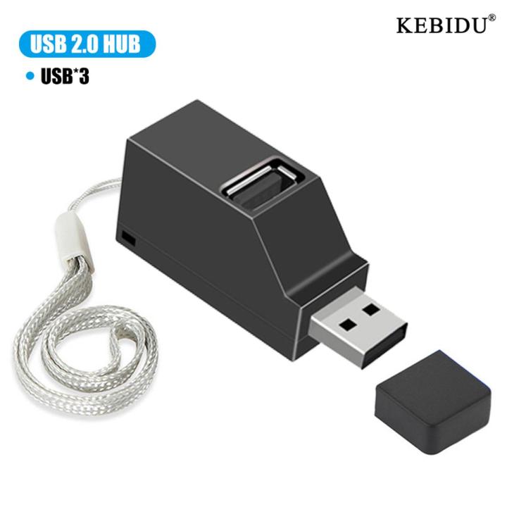 Kebidu 3 Ports USB Hub Adapter - USB 2.0 3.0 High-Speed HUB Splitter - for PC Computer Laptop