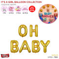 Its A Girl Balloon Collection Gender Reveal, Announcement Of New Born Baby & Baby Shower Celebration Event Mylar Foil Solid Latex Confetti Balloons For Decoration You Home Hall Lawn Lounge Drawing Room & Rooms Photo Booth Prop Party Supplies Decor Items. 