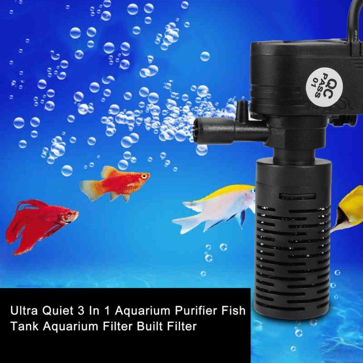 Ultra quiet 3 in 1 aquarium purifier fish tank aquarium filter built Filter 3W