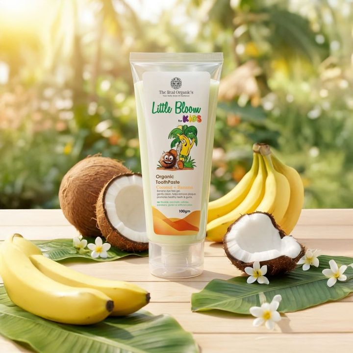 Organic Banana Toothpaste for Sensitive Teeth | Fluoride-Free, BPA-Free ...