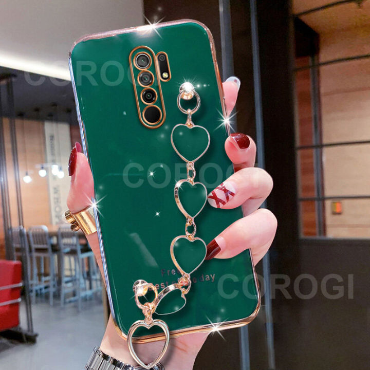 Maitus%20for%20Xiaomi%20Redmi%209%20Back%20Cover%20with%20Love%20Heart%20Bracelet%20Fashion%20Chain%20Plating%20Shiny%20Bling%20Cases%20Soft%20Silicone%20Mobile%20Phone%20Case%20for%20Girls%20Boy%20-%20Image%204