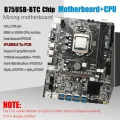 B75 ETH Mining Motherboard LGA1155 8 USB 3.0 to PCIE GPU Slot DDR3 Dual Channel PC Desktop Motherboard for Mining. 