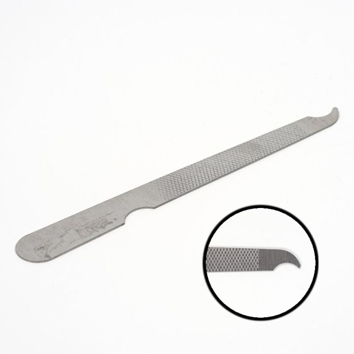 1 Piece Metal Nail File For Fingernails and Toenails Stainless Steel Nail Filer Buffer Two Side Grinding Rod Manicure Pedicure Scrub Nail Arts Tools For Men and Women, Professional Thick Nail Shaping Metal File Nail Cleaner Tip Personal Care