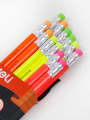 Cut Price Deli Neon HB Graphite Pencils - 12Pcs. 