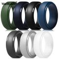 Men Silicone Rings Hypoallergenic Flexible Sports Antibacterial Wedding Rubber Bands 8mm Food Grade FDA Silicone Finger Ring. 